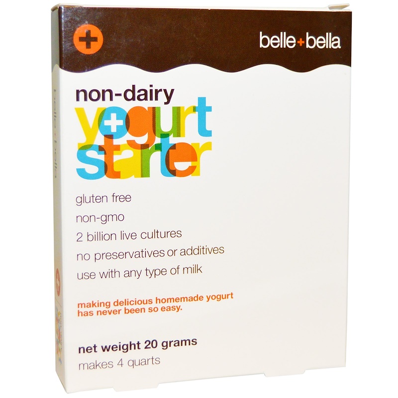 Belle+Bella, NonDairy Yogurt Starter, 4 Packets, (5 g) Each iHerb