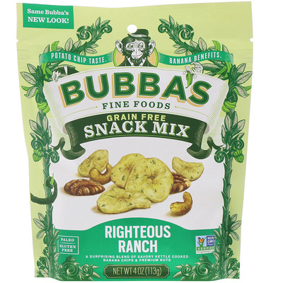 

Bubba's Fine Foods Snack Mix, Righteous Ranch, 4 oz (113 g)