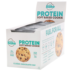 Отзывы о Баф Бэйк, Protein Soft Baked Cookie, Classic Chocolate Chip, 12 Cookies, 2.82 oz (80 g) Each