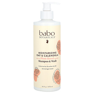 Babo Botanicals, Moisturising Shampoo & Wash, Oat & Calendula, 16 fl oz (473 ml)