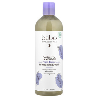 Babo Botanicals, Bagnoschiuma calmante e detergente, Lavanda, 450 ml