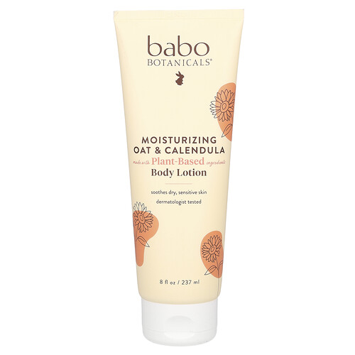 Babo Botanicals, Moisturizing Body Lotion, Oat & Calendula, 8 fl oz (237 ml)