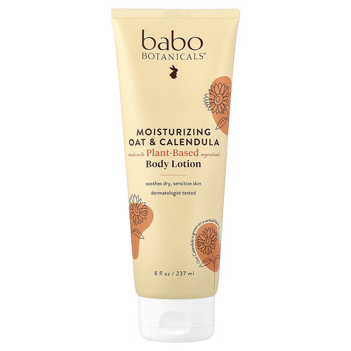 Babo Botanicals, Moisturizing Body Lotion, Oat & Calendula, feuchtigkeitsspendende Körperlotion, Hafer und Ringelblume, 237 ml (8 fl. oz.)