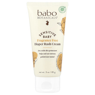 Babo Botanicals, Sensitive Baby, Crema per dermatite da pannolino, Senza profumo, 85 g