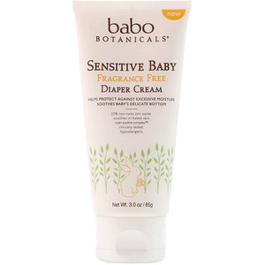 Отзывы о Бабо Ботаникалс, Sensitive Baby, Diaper Cream, Fragrance Free, 3.0 oz (85 g)