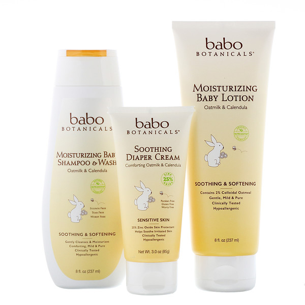 Newborn Fragrance Free Gift Set, Oatmilk & Calendula, 3 Piece Kit
