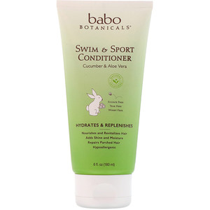 Отзывы о Бабо Ботаникалс, Swim & Sport Conditioner, Cucumber & Aloe Vera, 6 fl oz (180 ml)