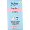 Babo Botanicals, Baby Face, Protetor Solar Mineral em Bastão, FPS 50, 0,6 oz (17 g)