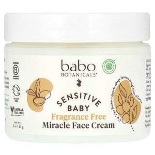 Babo Botanicals, Creme Facial Sensível para Bebês Sensíveis, Sem Perfume, 57 g (2 oz)