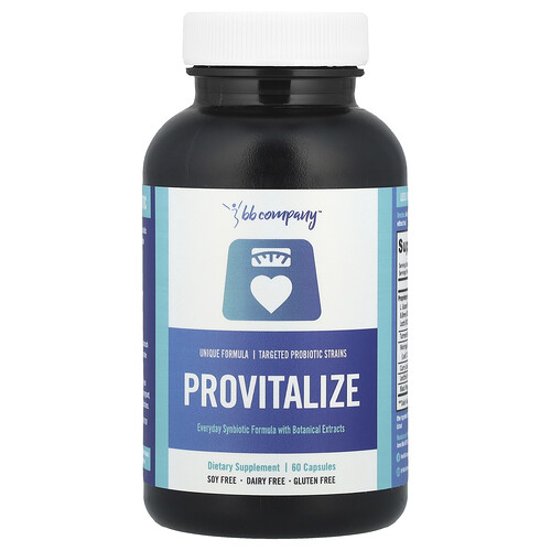 Bb Company Provitalize, Everyday Synbiotic Formula with Botanical Extracts, 60 Capsules