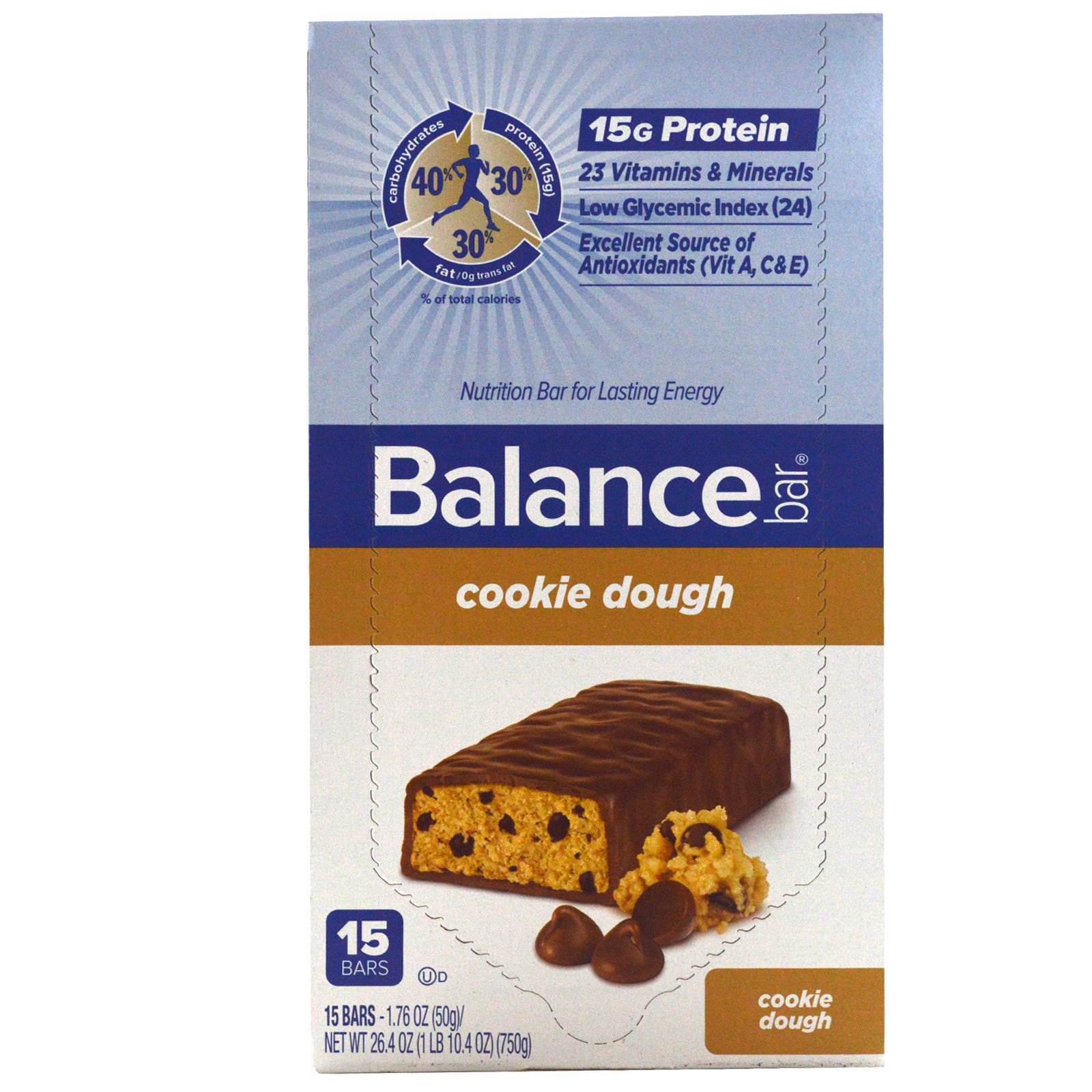 Balance Bar Nutrition Cookie Dough 15 Bars 176 Oz 50 Balance Bar Nutrition Cookie Dough 15 Bars 176 Oz 50