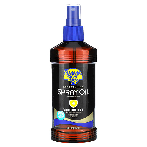Banana Boat Deep Tanning Spray Oil with Coconut Oil, SPF 4, 8 fl oz (236 ml)