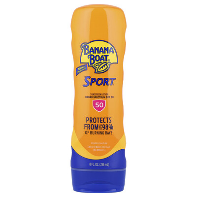 Product Image for Banana Boat, Sport , Sunscreen Lotion, SPF 50+, 8 fl oz (236 ml)