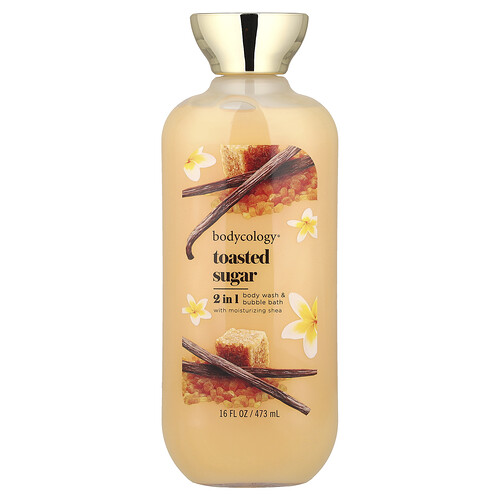 Bodycology, 2 in 1 Duschgel und Schaumbad, gerösteter Zucker, 473 ml (16 fl. oz.)