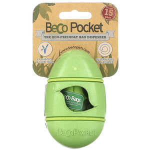 Отзывы о Beco Pets, Beco Pocket, The Eco-Friendly Bag Dispenser, Green, 1 Beco Pocket, 15 Bags