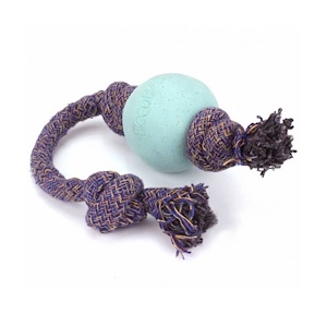 Отзывы о Beco Pets, Eco-Friendly Dog Ball On a Rope, Small, Blue, 1 Rope