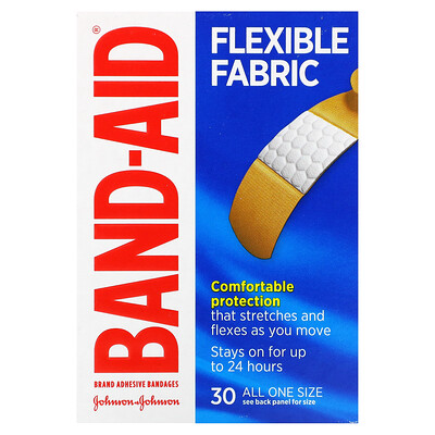 

Band Aid Лейкопластырные повязки гибкая ткань 30 повязок