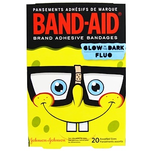 Отзывы о Бэнд Эйд, Adhesive Bandages, SpongeBob, 20 Assorted Sizes