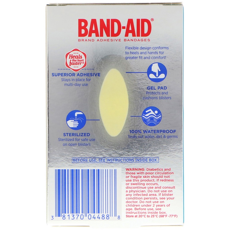 Band Aid, Adhesive Bandages, Advanced Healing Blister, 6 Cushions iHerb