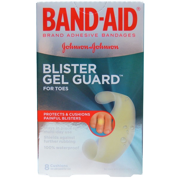 Band Aid, Adhesive Bandages, Blister Gel Guard for Toes, 8 Cushions iHerb