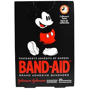 Отзывы о Бэнд Эйд, Adhesive Bandages, Disney Mickey Mouse, 20 Assorted Sizes