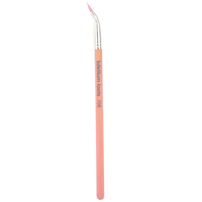 Bdellium Tools Розовая бамбуковая серия, глаз 708, 1 изогнутая кисть для подводки глаз