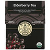 부다 티, Organic Herbal Tea, Elderberry, 18 Tea Bags, 0.95 oz (27 g)