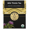 부다 티, Organic Herbal Tea, Milk Thistle, 18 Tea Bags, 0.95 oz (27 g)
