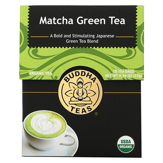 Buddha Teas, 有機草本茶，抹茶綠色，18 茶包，0.95 盎司（27 克）