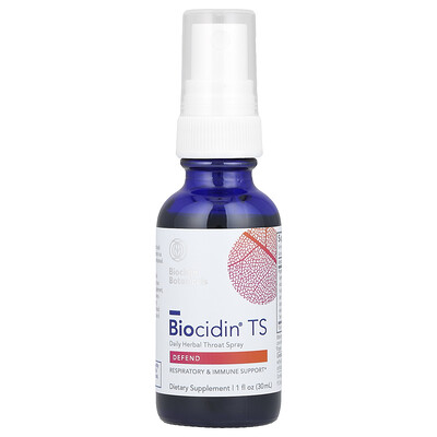 Product Image for Biocidin Botanicals, Biocidin TS, Daily Herbal Throat Spray, 1 fl oz (30 mL)