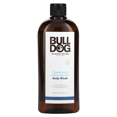 Bulldog Skincare For Men Гель для душа, мята и эвкалипт, 16,9 жидких унций (500 мл)