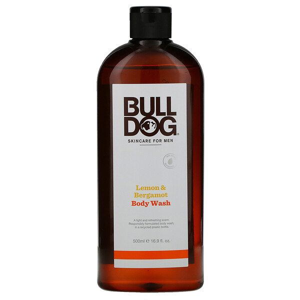 Bulldog Skincare For Men‏, Body Wash, Lemon & Bergamot, 16.9 fl oz (500 ml)