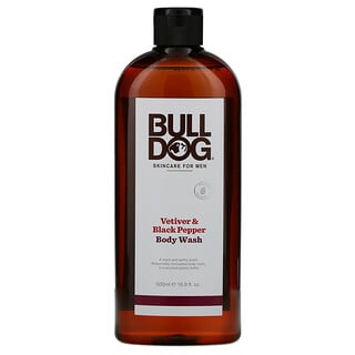 Bulldog Skincare For Men, 沐浴露，香根草和黑胡椒，16.9 盎司（500 毫升）
