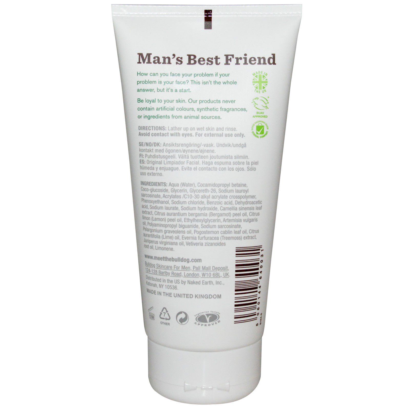 bulldog natural skincare original face wash