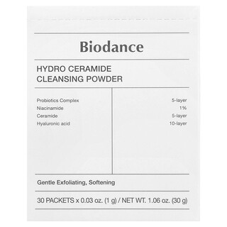Biodance, Agente de limpieza en polvo con hidroceramidas, 30 sobres, 1 g (0,03 oz) cada uno
