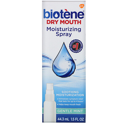 Biotene Dental Products Dry Mouth Moisturizing Spray, Gentle Mint, 1.5 fl oz (44.3 ml)