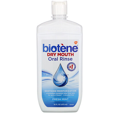 Biotene Dental Products Dry Mouth Oral Rinse, Fresh Mint, 16 fl oz (473 ml)