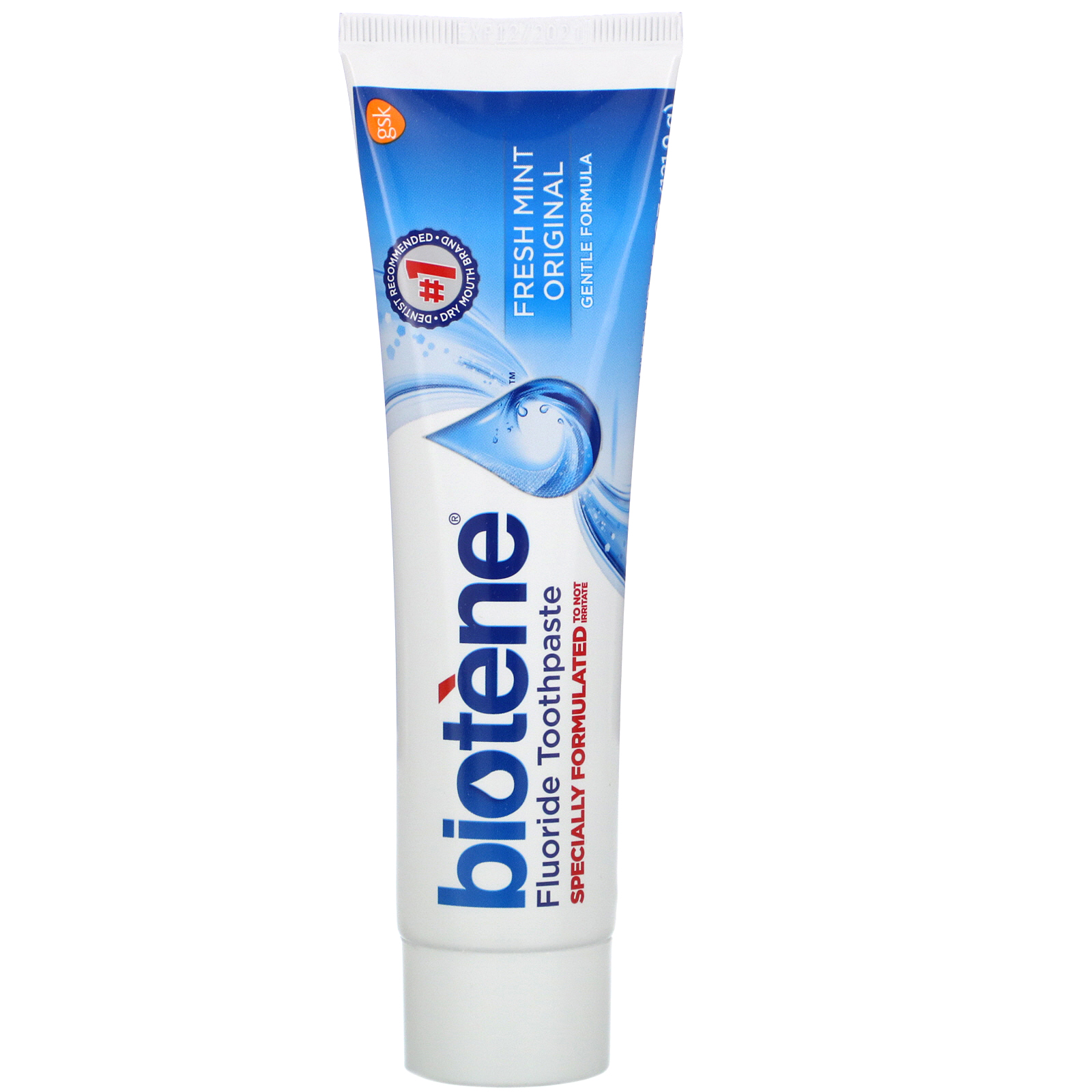 Biotene Dental Products, Fluoride Toothpaste, Fresh Mint Original, 4.3