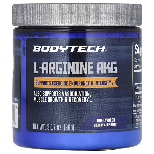 Bodytech L-Arginine AKG, Unflavored, 3.17 oz (90 g)