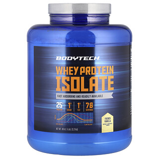 BodyTech, Izolat de proteine din zer, vanilie franceză, 5 lb (2,27 kg)