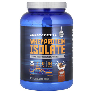 BodyTech, Izolat de proteine din zer, cereale de scorțișoară, 3 lbs (1.360 g)