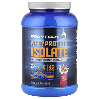 BodyTech, Izolat de proteine din zer, cereale fructate, 3 lbs (1.360 g)