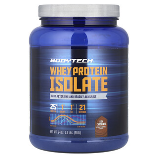 BodyTech, Izolat de proteine din zer, ciocolată bogată, 1,5 lb (680 g)