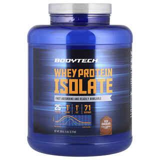 BodyTech, Izolat de proteine din zer, ciocolată bogată, 5 lbs (2,27 kg)