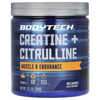 BodyTech, Creatina con citrulina, Sin sabor, 345 g (12,1 oz)