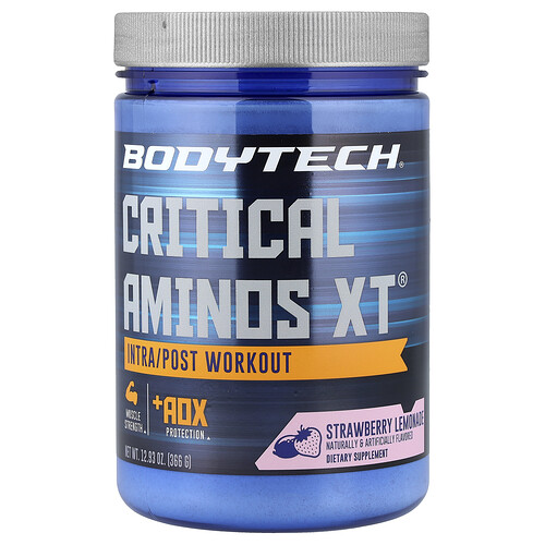 BodyTech, Critical Aminos XT®, Intra/Post Workout, Erdbeer-Limonade, 455 g