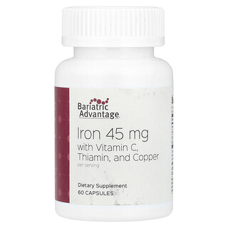 Bariatric Advantage, Hierro con vitamina C, tiamina y cobre, 60 cápsulas