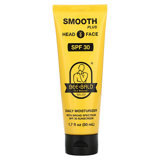 Bee Bald, 头部和面部日常顺滑保湿霜，SPF 30，1.7 液量盎司（50 毫升）