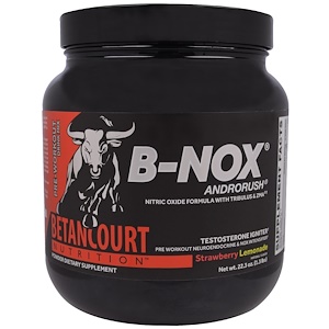 Betancourt, "B-Nox Androrush", предтренировочный комплекс, донатор азота со вкусом клубничного лимонада, 22,3 унции (1,3 фунта)
