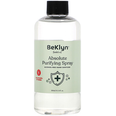 BeKLYN Absolute Purifying Spray, Alcohol-Free Hand Sanitizer, 10.14 fl oz (300 ml)
